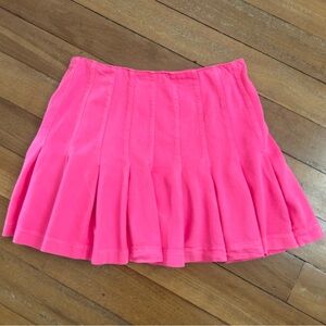 Alice + Olivia Jeans Carter Denim Pleated Mini Skirt Pink
